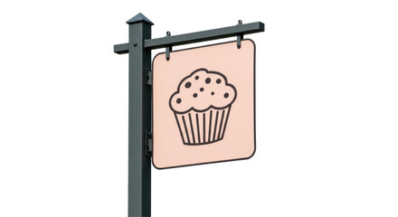 Isolated Cupcake Shop Sign