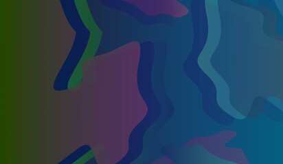 Colorful Abstract Camouflage Pattern with Wavy Lines in Blue, Purple, and Green,Vibrant abstract camouflage design with layered wavy lines in blue, green, and purple tones. Smooth contours create a mo