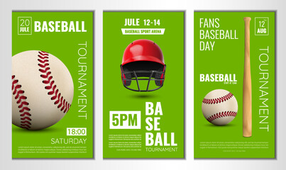 Vector illustration about baseball tournament, match, game. Use as advertising, invitation, banner, poster
