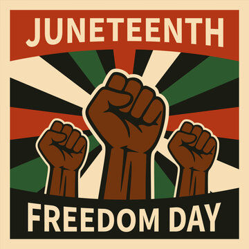 Juneteenth Freedom Day. Celebration banner. Vector Illustration.
