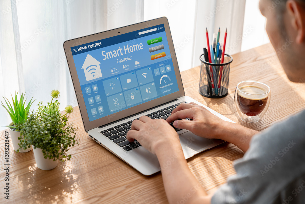 Poster smart home technology, centric remote control system with digital dashboard for air conditioning, sa