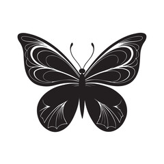 A Butterfly Vector Art illustration Silhouette 