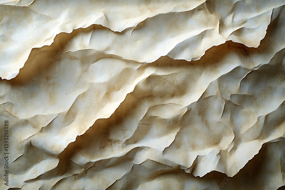 Aufkleber textured beige and brown crumpled paper stock photo for vintage backgrounds and paper crafts : gener