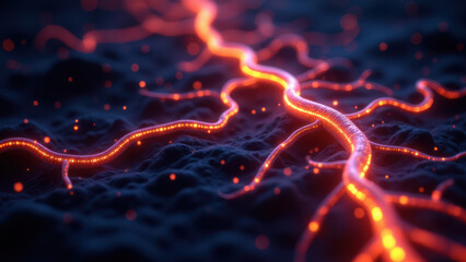 Illustration showing Vagus Nerve Stimulation with a focus on the neural pathways involved in this medical procedure.