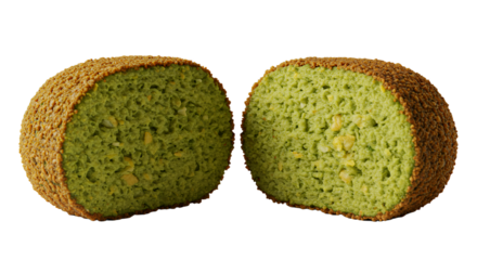 Sliced green fruit with smooth texture and natural appearance