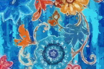 Various oil paintings, flowers, marine creatures, roses, peonies, flowers, fish, and beauty