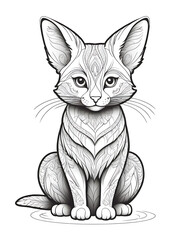 Obraz premium black and white cat