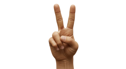 Isolated Hand Showing Peace Sign