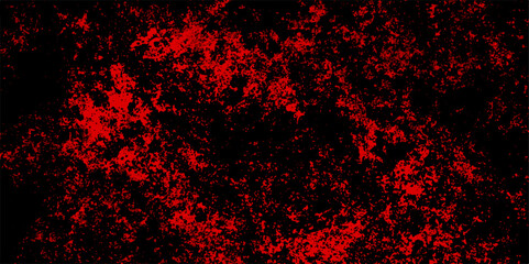 Distressed red grunge texture on a black background. Decorative pattern background for abstract concept. Grungy red canvas background or texture. limestone textured background. Trendy living coral