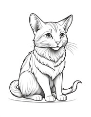 Obraz premium black cat with a red bow