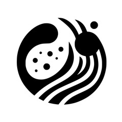 Abstract Black and White Organic Logo/Icon Design