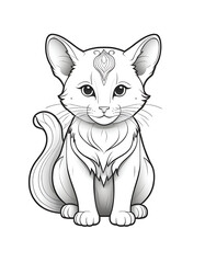 Fototapeta premium vector illustration of a cat