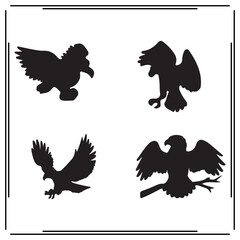 Bald Eagle silhouette, Bald Eagle illustration ,Bald Eagle clipart, Bald Eagle vector , Bald Eagle icon , black Bald Eagle, Bald Eagle illustration on white background,