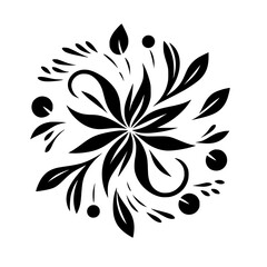 Elegant Black and White Floral Mandala Design