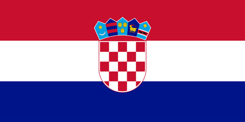 Vector flag of Croatia, a country in Europe. Accurate dimensions and official colors. This file is suitable for digital editing and printing of any size.