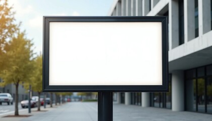 Fototapeta premium blank billboard on the street