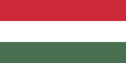 Vector flag of Hugary, a country in Central Europe. Accurate dimensions and official colors. This file is suitable for digital editing and printing of any size.