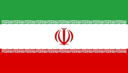 Vector flag of Iran, a country in West Asia, Middke East. Accurate dimensions and official colors. This file is suitable for digital editing and printing of any size.