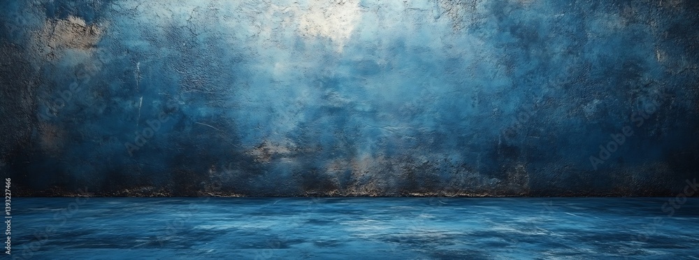 Poster abstract blue concrete wall texture with grunge surface industrial background for art and design : g