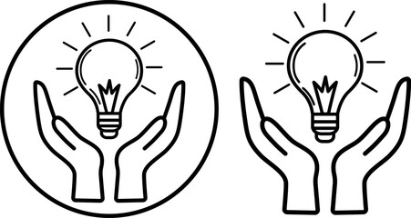 The hands holding the light bulb symbolize innovation and creativity. The name of this image reflects the idea of a light bulb symbolizing ideas, with elements such as creativity.