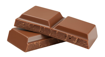 Isolated Milk Chocolate Pieces