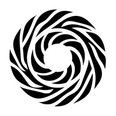 Abstract Black & White Vortex Design
