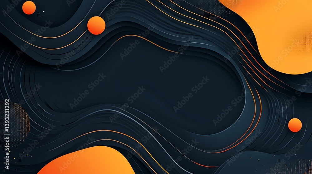 Poster abstract artistic design: a stunning piece showcasing flowing forms and circular elements, offering 