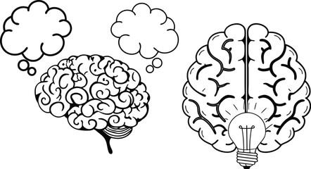 vector illustration of a brain