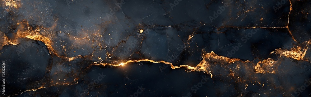 Aufkleber dark marble texture with gold veins luxury stone background abstract pattern for wall design and ele