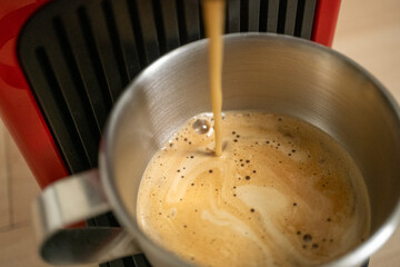 espresso coffee maker metal mug