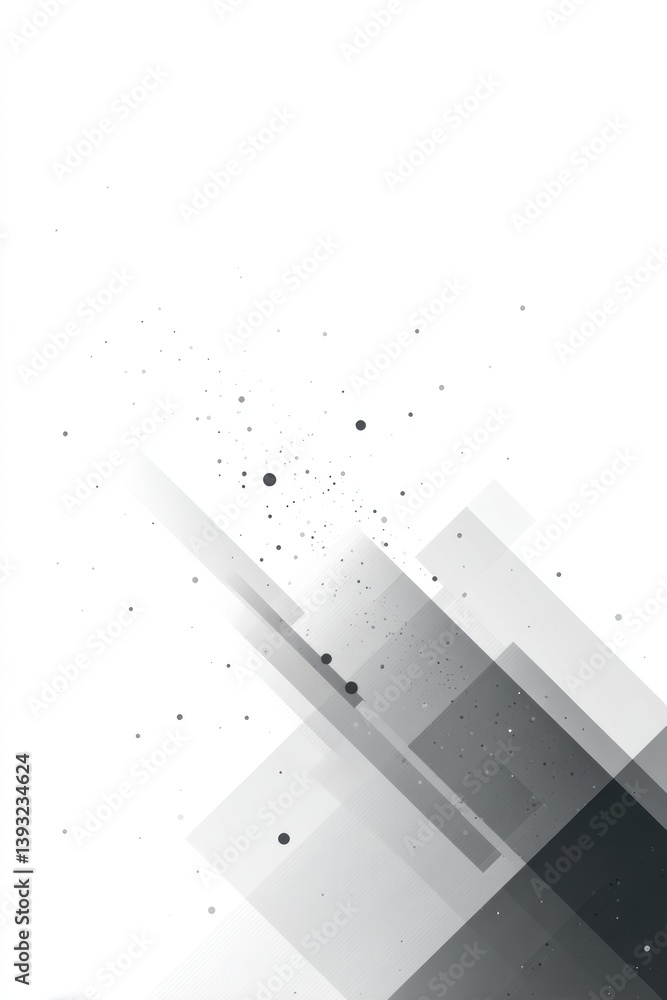 Aufkleber monochromatic abstract pattern of lines intersecting and overlapping with small dots scattered throu