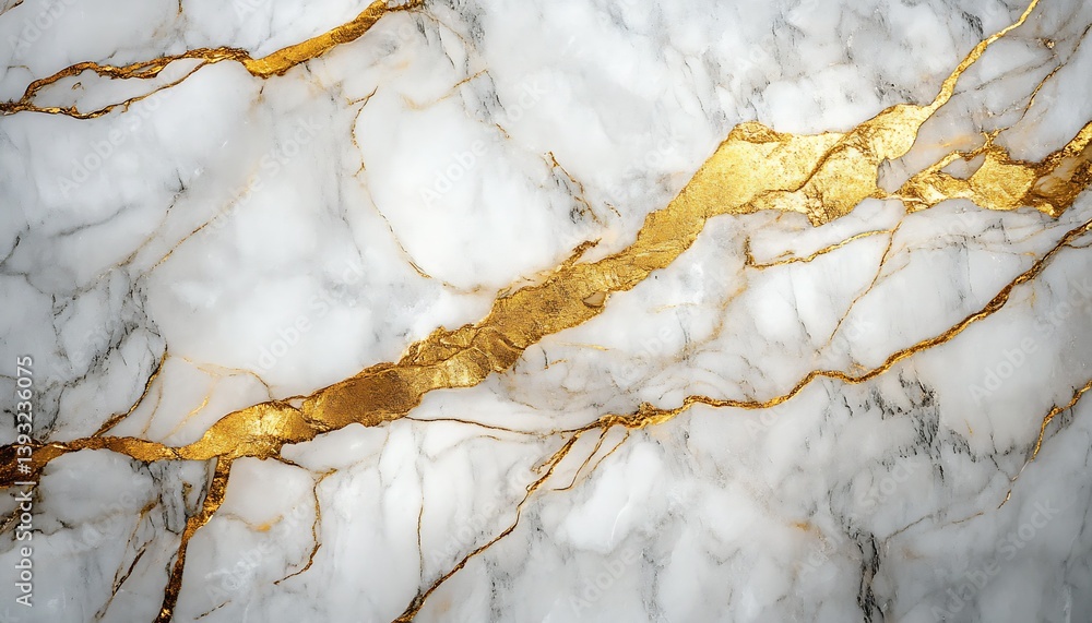 Leinwandbilder Sophisticated marble design with distinct golden lines creating a stunning visual appeal for upscale projects : Generative AI