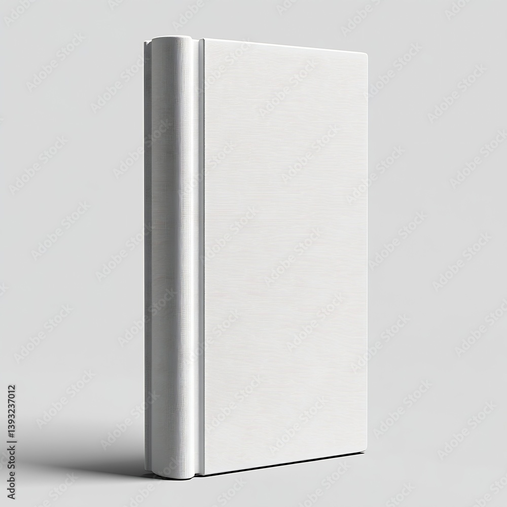Poster blank white book mockup on light gray background clean design for cover presentation branding templa