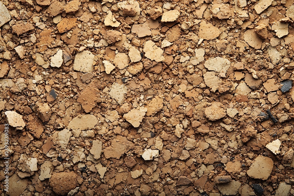 Aufkleber rustic cork board texture close up brown crumbs background for natural design and eco friendly : gen