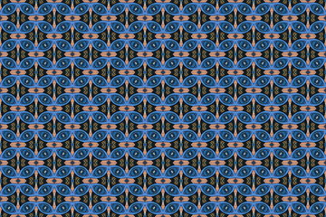 Seamless Wallpaper Shape Decoration Cloth Perspective Art Tile Design Texture Graphic Geometric Visual Endless Symmetric Fashion Digital Textile Fabric Background Interior Template Luxury Pattern.