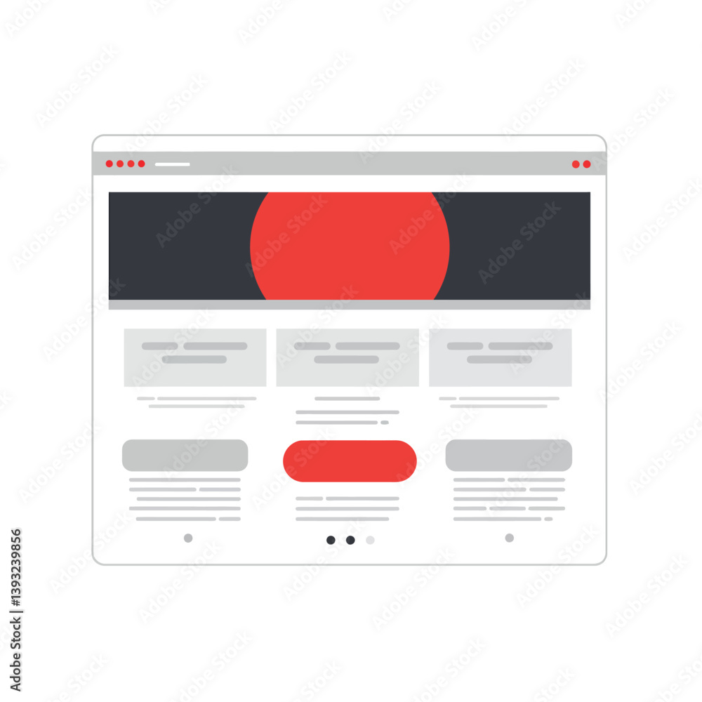Aufkleber website layout design transformation from minimal to detailed flat vector art