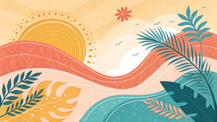Tropical Beach Summer Paradise Pattern