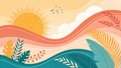Tropical Beach Summer Paradise Pattern