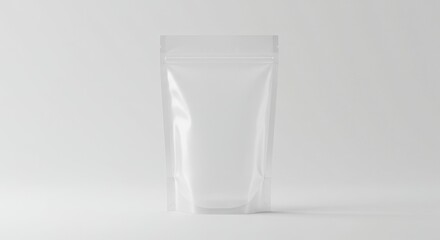 Blank Stand Up Pouch Mockup - Clean and simple mockup of a blank stand up pouch, ideal for packaging design presentations