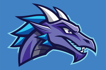 Esporta vector logo dragon, dragon icon, dragon head, vector sticker.