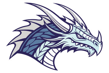 Esporta vector logo dragon, dragon icon, dragon head, vector sticker.