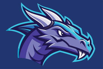 Esporta vector logo dragon, dragon icon, dragon head, vector sticker.