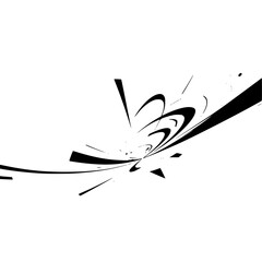 Abstract Black and White Dynamic Lines and Shapes Design