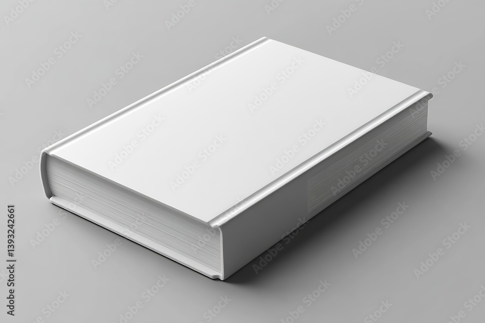 Poster blank white book mockup on gray background perfect for cover design and branding presentations high 