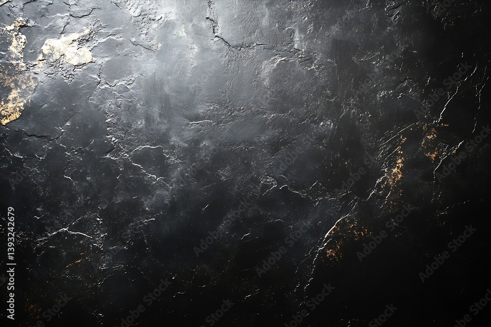 Aufkleber abstract black stone texture background with gold accents luxurious and elegant surface for design a