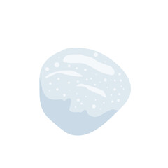 Winter frozen snow ball illustration 