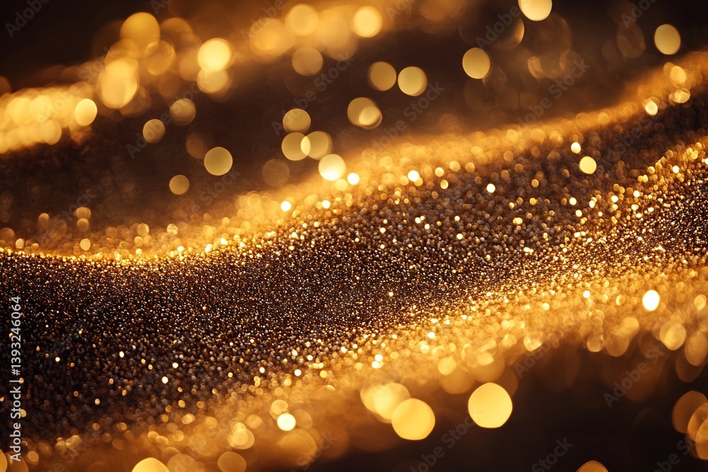 Aufkleber abstract golden glitter texture background sparkling gold dust particles shiny luxury backdrop celeb
