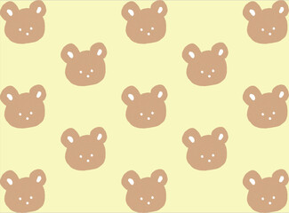 Bear Pattern Vintage Design Vector Textile