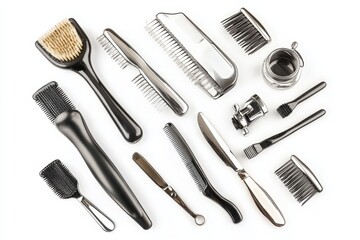 Fototapeta premium Set of barber tools and equipment