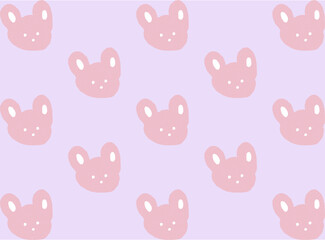 Rabbit Pattern Vintage Design Vector Textile